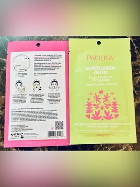 Pacifica Super Green Detox Facial Mask - Green and Pink